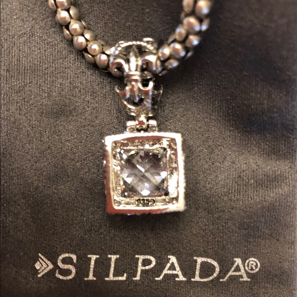 Silpada 17” Sterling Necklace & Uptown CZ Pendant - Picture 6 of 9